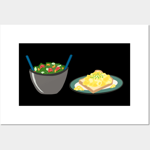 Frasier Toss Salad and Scrambled Eggs Wall Art by PickleDesigns